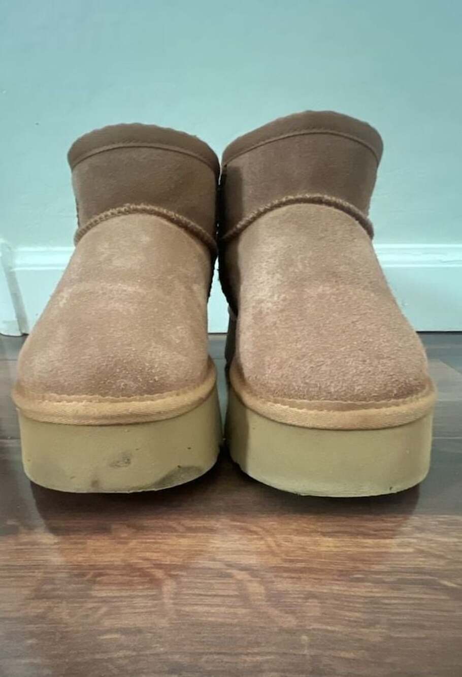 UGG Becca Mini Platform Boots in Chestnut – Women’s Size 6 - Picture 12 of 13